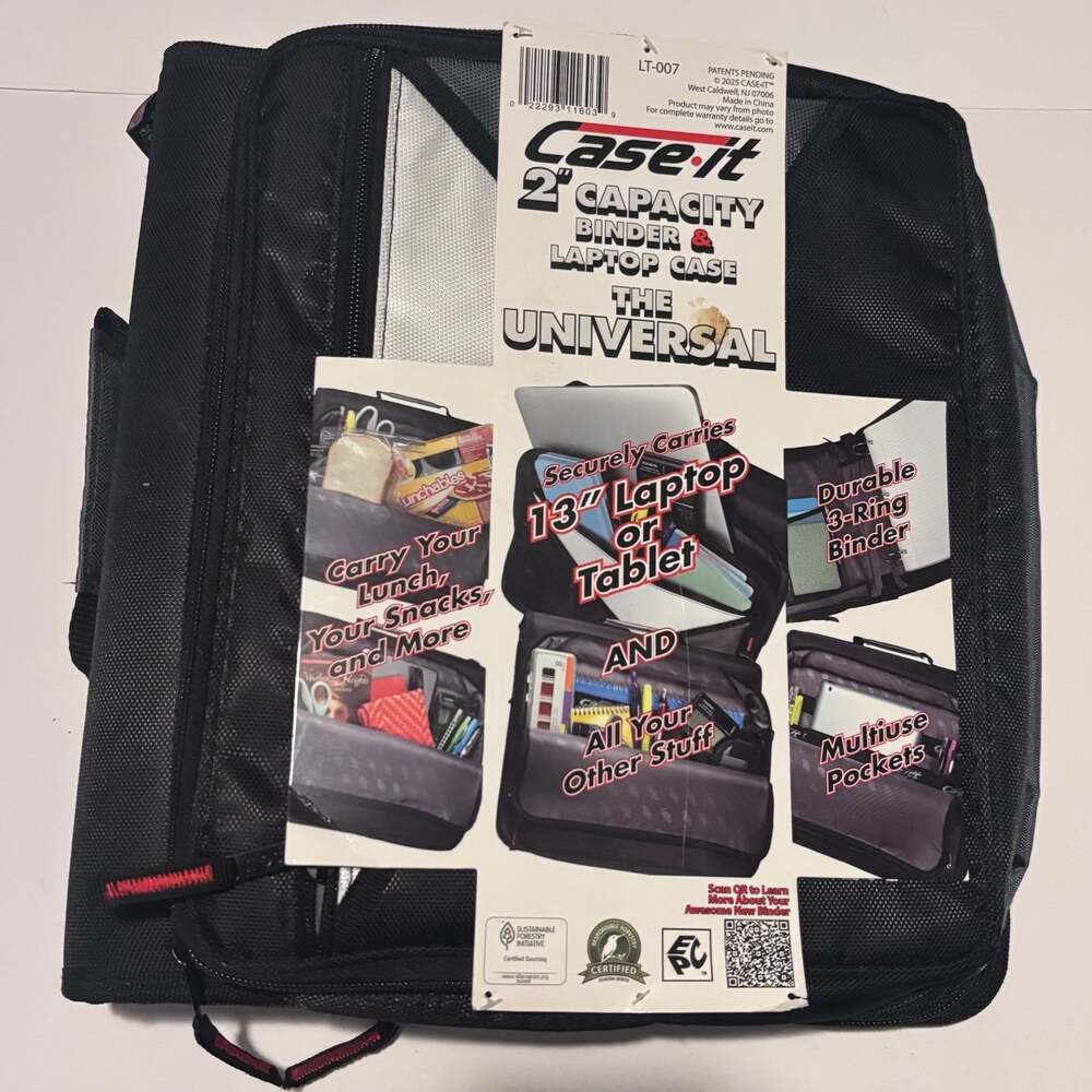Case-it The Universal 2-Inch Capacity Binder and Laptop Case